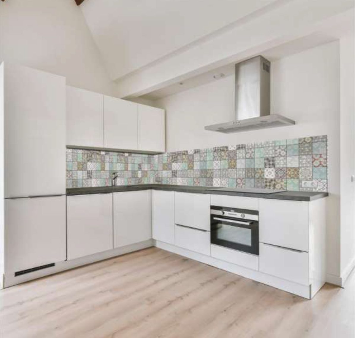 Küche: Rückwand Patchwork-Mosaik